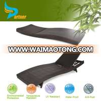 Reclining Folding Beach Lounger -- Leisure Sun Bed Single Cot Bed